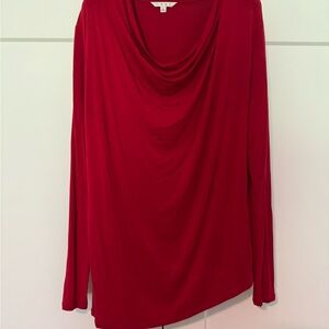 CAbi Vibrant Red Long Sleeve Top